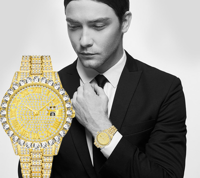 Reloj Hip Hop para Hombre con Cristales Brillantes - Image 5
