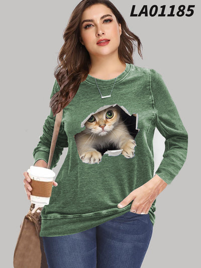 Blusa Suelta de Manga Larga para Mujer Talla Grande Estilo Europeo - Image 8