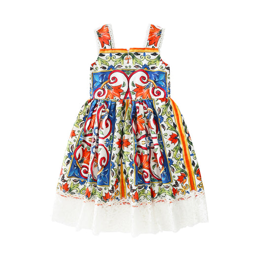 Vestido Princesa Infantil con Tirantes y Encaje Elegante - Image 7
