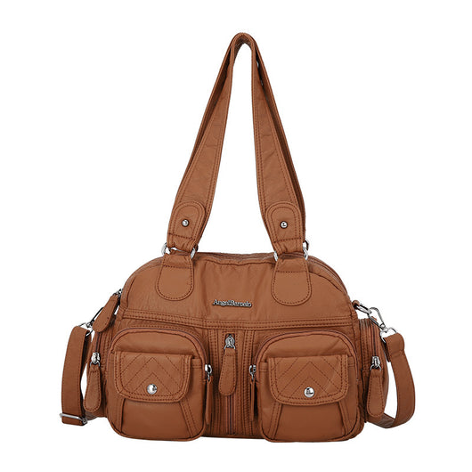 Bolsa Mensajera Casual Coreana de Color Liso - Image 24