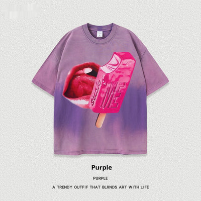 Camiseta Unisex de Manga Corta Estilo Street con Lavado Pesado - Image 10