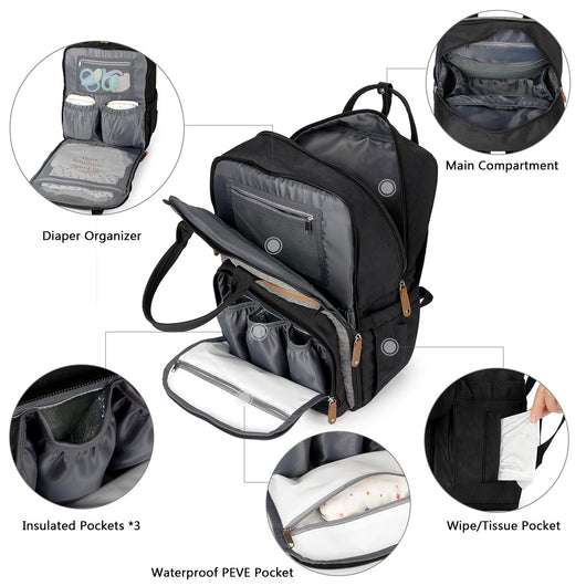 Mochila Térmica de Gran Capacidad para Bebé y Viajes al Aire Libre - Image 17
