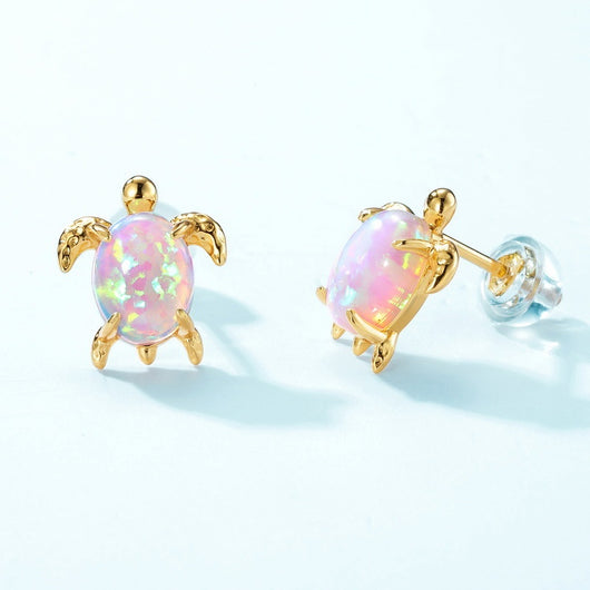 Aretes de Tortuga Ópalo Sintético - Colección Ocean Series - Image 7