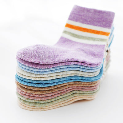 Calcetines Infantiles con Rayas de Colores Arcoíris - Diseño Creativo y Divertido - Image 11