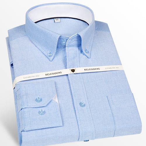 Camisa Casual Slim Fit de Algodón Grueso sin Planchado para Hombre - Image 22
