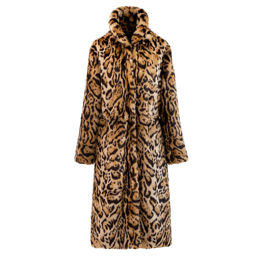 Abrigo Largo de Pelaje de Leopardo Talla Grande - Felpa de Visón Sintético - Image 5