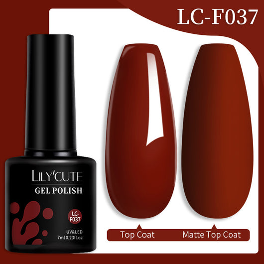 Set de Pegamento para Uñas con Brillo de Color Sólido - Image 72