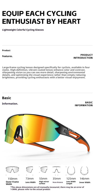 Gafas de Ciclismo Marco Grande Lentes de Color Protección Contra el Viento - Image 11