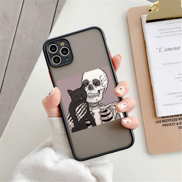 Funda para Teléfono con Impresión de Calavera Creativa y Sencilla