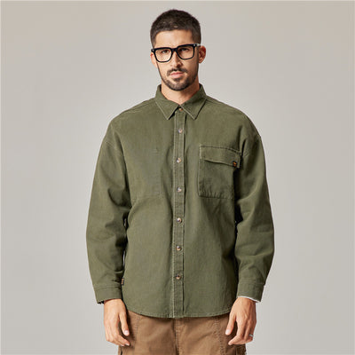 Chamarra Overol Retro Americana para Hombre en Algodón Pesado - Image 8