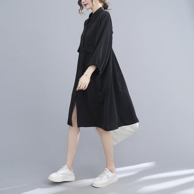 Vestido Midi de Gasa con Solapa - Talla Grande - Image 6