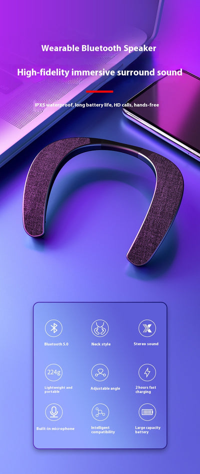 Parlante Bluetooth Estéreo Portátil para el Cuello - Image 9