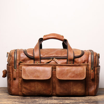 Bolsa de Viaje Retro en Cuero Nubuck - Image 10