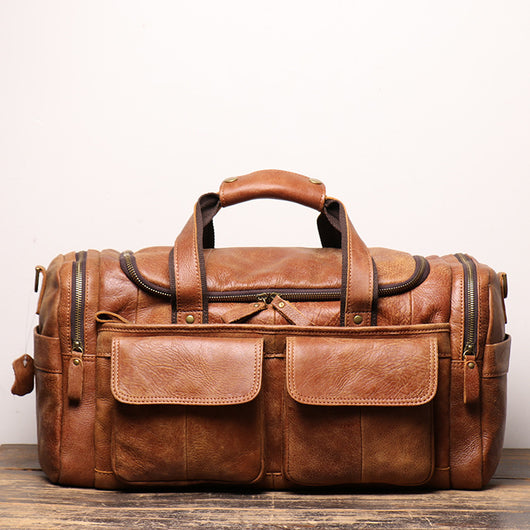 Bolsa de Viaje Retro en Cuero Nubuck - Image 10