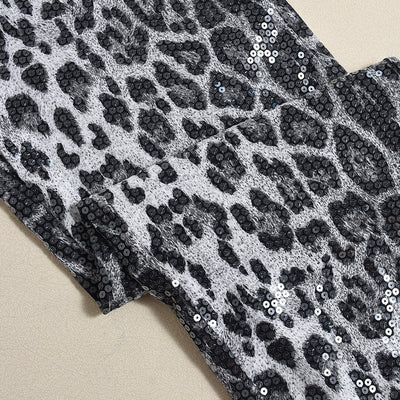 Pantalones Rectos Estampado Leopardo con Lentejuelas - Diseño Europeo - Image 38
