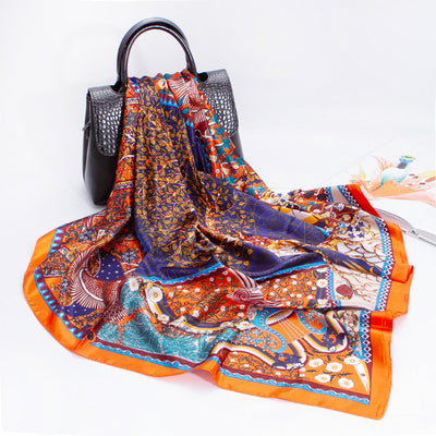 Pañuelo de Seda Estampado Europeo - Image 16