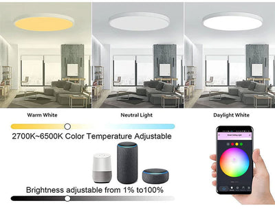 Lámpara de Techo Inteligente WiFi con Diseño Graffiti Colorido para Dormitorio - Image 14