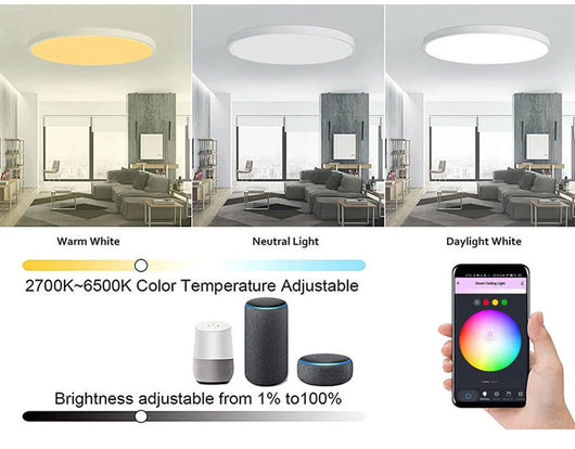 Lámpara de Techo Inteligente WiFi con Diseño Graffiti Colorido para Dormitorio - Image 14