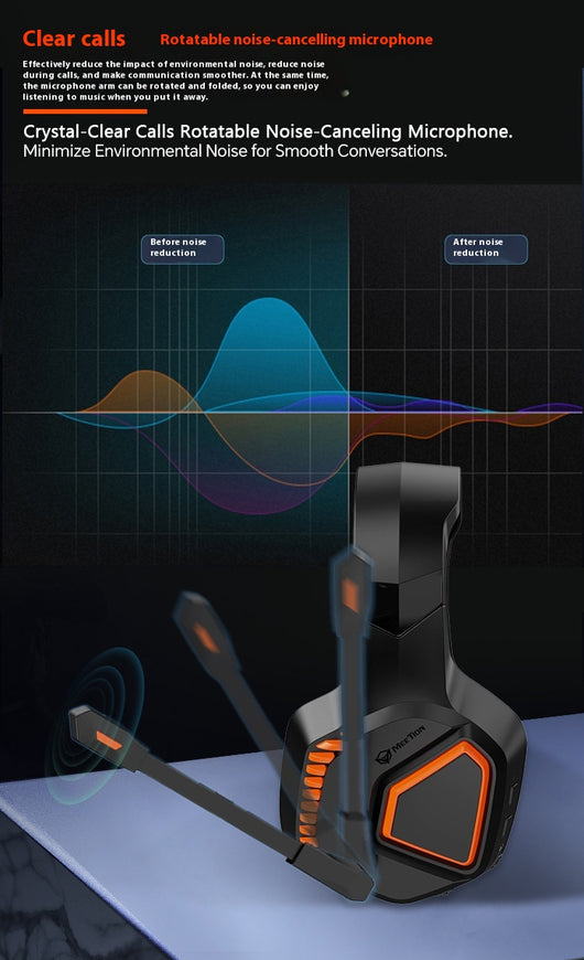 Audífonos Gaming Bluetooth con Cancelación de Ruido y Micrófono Giratorio - Image 10