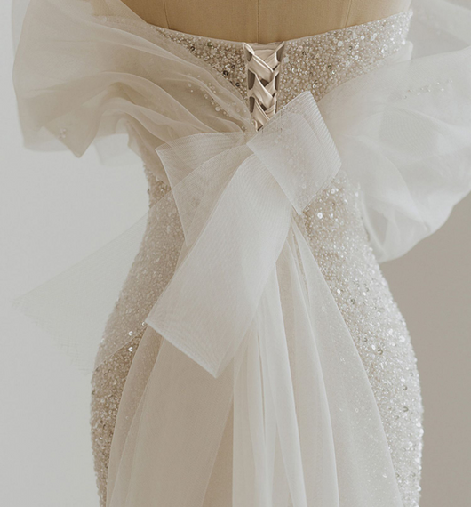 Vestido de Novia Cola Sirena con Sujetador Incorporado - Image 14