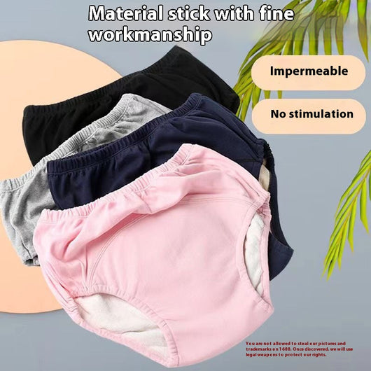 Ropa Interior Unisex a Prueba de Fugas para Adultos, de Algodón Puro y Transpirable
