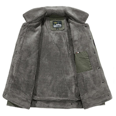 Abrigo de Invierno para Hombre con Forro de Terciopelo - Chaqueta de Algodón Acolchada - Image 8