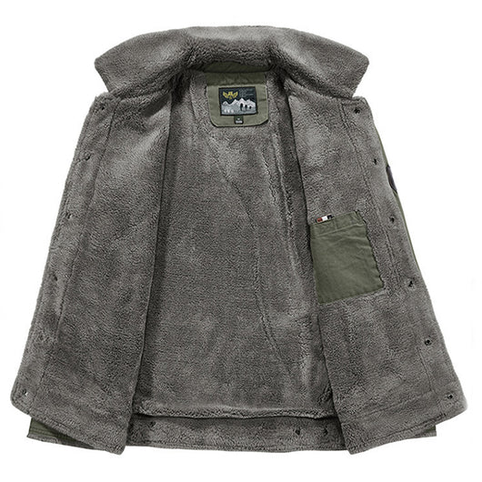 Abrigo de Invierno para Hombre con Forro de Terciopelo - Chaqueta de Algodón Acolchada - Image 8
