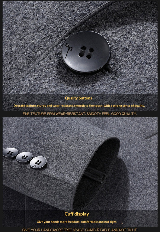 Abrigo de Lana Reversible para Hombre - Otoño e Invierno - Image 11
