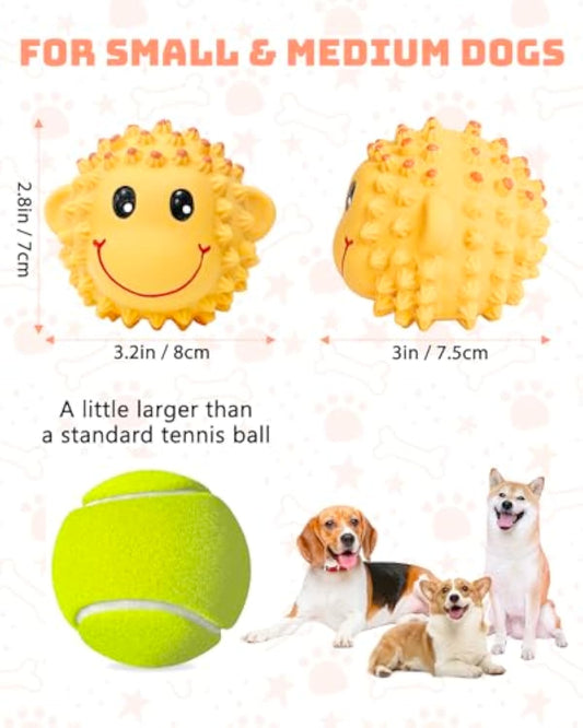 Juguetes Interactivos para Perros - Pelotas de Látex con Sonido Chirriante y Textura Espinuda - Image 2