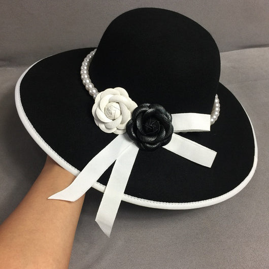 Sombrero Pescador Elegante con Perla y Flor - Estilo Vintage - Image 7