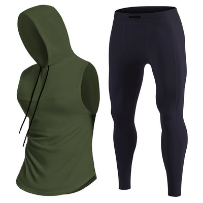 Conjunto Deportivo Hombre: Chaleco Transpirable + Pantalón Secado Rápido con Capucha - Image 8