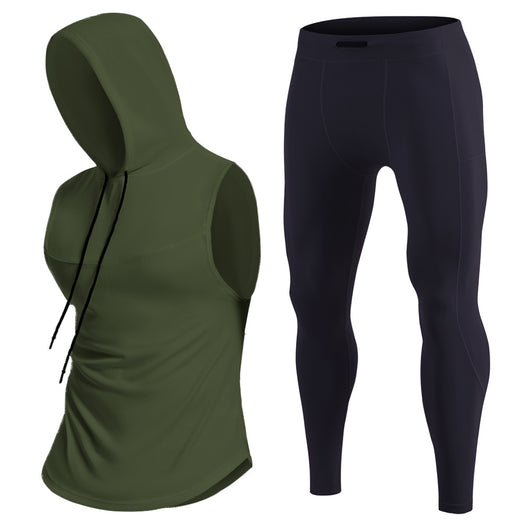 Conjunto Deportivo Hombre: Chaleco Transpirable + Pantalón Secado Rápido con Capucha - Image 8