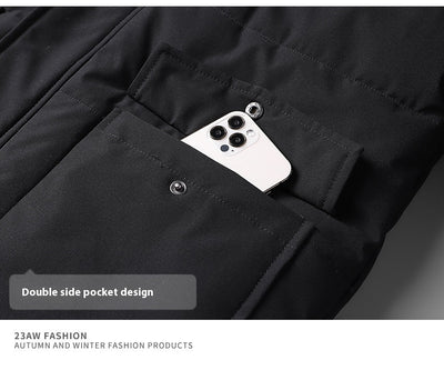 Abrigo Acolchado Térmico para Hombre Adulto Mayor - Chaqueta Gruesa con Capucha - Image 19