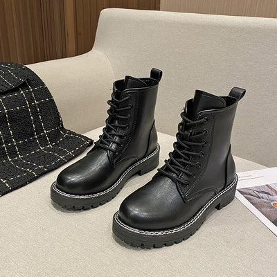 Botas Cortas de Tacón Grueso para Otoño - Versátiles y Elegantes - Image 8