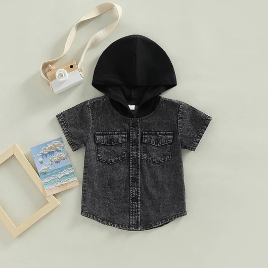 Camisa Denim con Capucha para Niño - Image 8