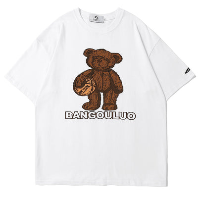 Camiseta para Hombre con Bordado de Oso