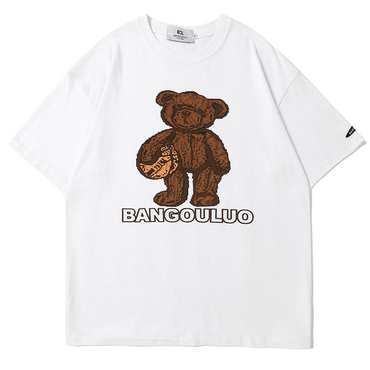 Camiseta para Hombre con Bordado de Oso