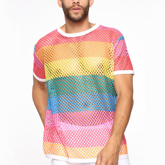 Playera Mesh Transpirable de Cuello Redondo para Hombre