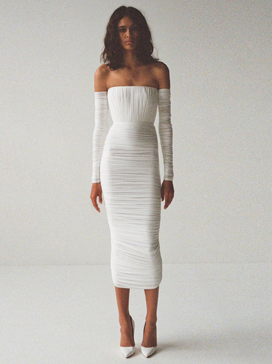 Vestido de Fiesta Ice Silk Largo Medio - Fresco para Verano - Image 2