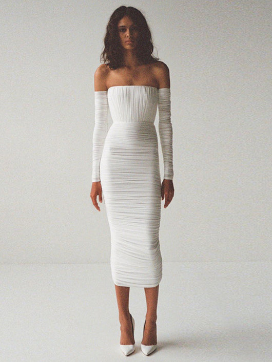 Vestido de Fiesta Ice Silk Largo Medio - Fresco para Verano - Image 2