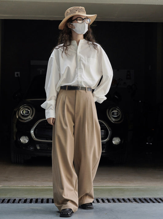 Pantalón Casual Holgado de Cintura Alta con Textura para Mujer - Image 32