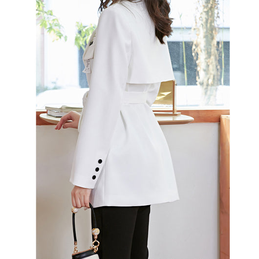 Blazer Casual Blanco para Commuter - Estilo Ejecutivo Moderno - Image 9