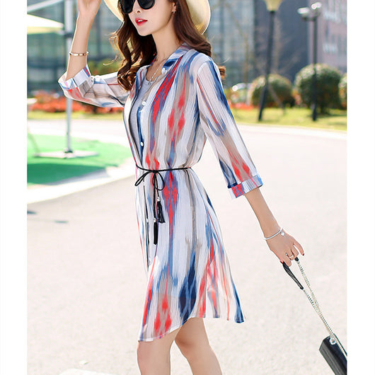 Cardigan de Gasa Estampado con Protección Solar para Mujer - Image 8