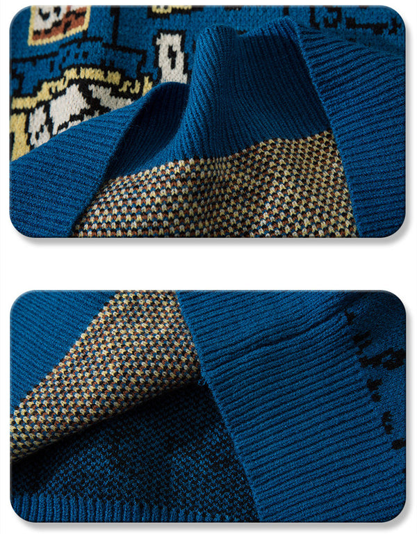 Suéter Holgado con Estampado Graffiti - Comodidad Casual