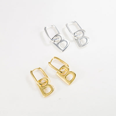 Aretes Letra B Vintage Estilo Cold Wind - Image 10