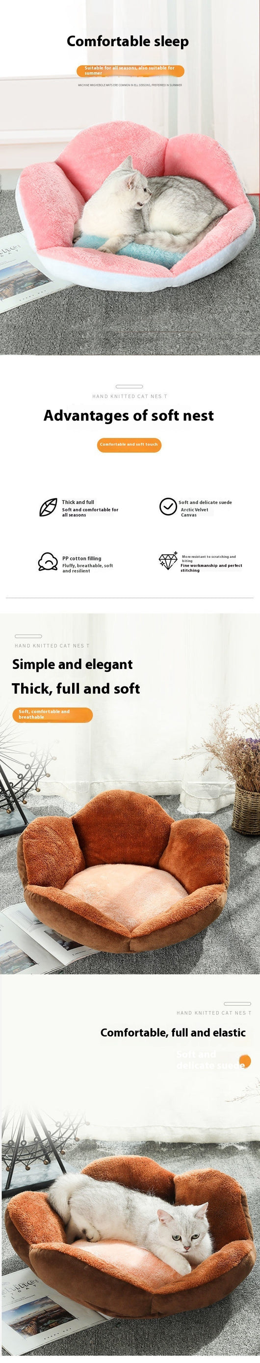 Cama Térmica para Mascotas Pata de Celebridad - Diseño Versátil Cuatro Estaciones - Image 15