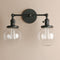 Lámpara de Pared Espejo Esférico Industrial para Dormitorio y Baño