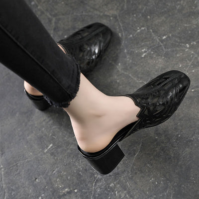 Pantuflas de Tacón Medio con Brillantes para Mujer - Diseño Elegante y Cómodo - Image 13