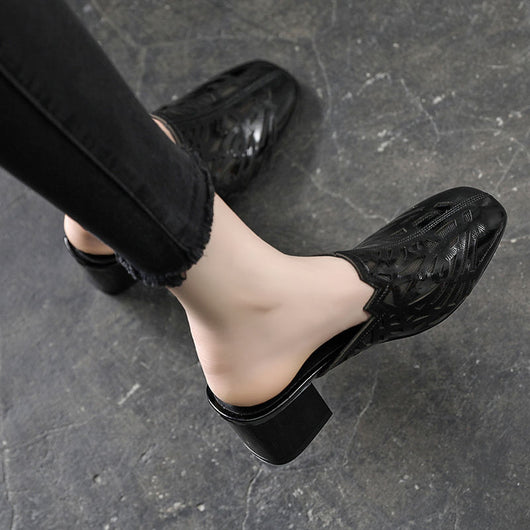 Pantuflas de Tacón Medio con Brillantes para Mujer - Diseño Elegante y Cómodo - Image 13