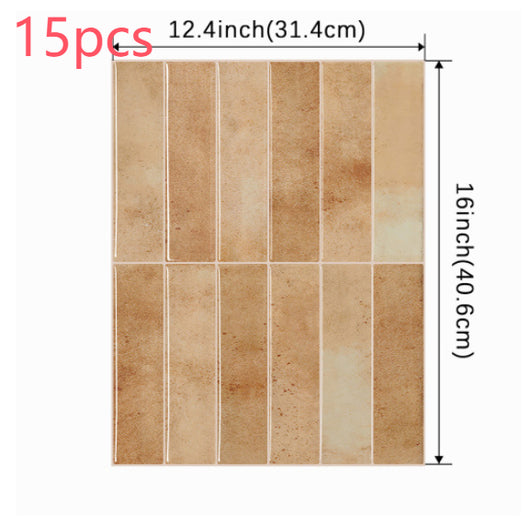 Adhesivo de Pared 3D Estéreo Resistente al Agua y Calor - Papel Tapiz Autoadhesivo para Cocina y Baño - Image 20